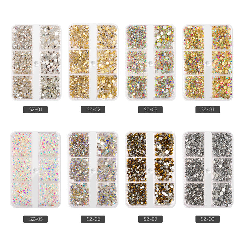 Wholesale Pearl 16-pack Nail Rhinestone Jewelry